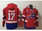 Buffalo Bills #17 Josh Allen Red Hoodies