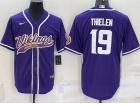 Minnesota Vikings #19 Adam Thielen Purple Baseball  Jersey