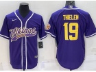 Minnesota Vikings #19 Adam Thielen Purple Color Rush Baseball Jersey