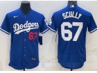 Nike Los Angeles Dodgers #67 Vin Scully Blue Flexbase Jersey