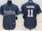 Dallas Cowboys #11 Micah Parsons Blue Pinstrip Cool Base Jersey