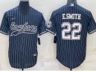 Dallas Cowboys #22 E.smith Blue Pinstrip Cool Base Jersey