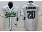 Philadelphia Eagles #20 Brian Dawkins White Baseball Jersey