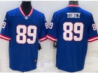 New York Giants #89 Kadarius Toney Blue New Style Vapor Limited Jersey