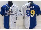 Los Angeles Rams #99 Aaron Donald Blue And White Baseball Jersey