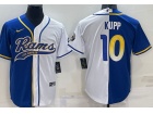 Los Angeles Rams #10 Cooper Kupp Blue And White Baseball Jersey