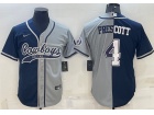 Dallas Cowboys #4 Dak Prescott Blue Grey Baseball Jersey