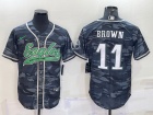 Philadelphia Eagles #11 Aj Brown Camo Baseball Jersey