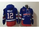 Buffalo Bills #12 Jim Kelly Blue Hoodies