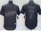 Nike Atlanta Braves #7 Dansby Swanson Black Turn Back Jersey