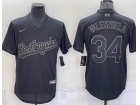 Nike Los Angeles Dodgers #34 Fernando Valenzuela Black Turn Back Jersey