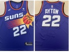 Nike Phoenix Suns #22 Deandre Ayton Purple Throwback Jersey