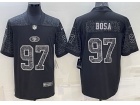 San Francisco 49ers #97 Nick Bosa Black RFLCTV Limited Jersey