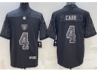 Las Vegas Raiders #4 Derek Carr Black RFLCTV Limited Jersey