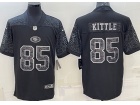 San Francisco 49ers #85 George Kittle Black RFLCTV Limited Jersey