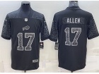 Buffalo Bills #17 Josh Allen Black RFLCTV Limited Jersey