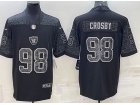 Las Vegas Raiders #98 Maxx Crosby Black RFLCTV Limited Jersey