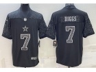 Dallas Cowboys #7 Trevon Diggs Black RFLCTV Limited Jersey