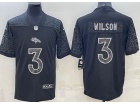 Denver Broncos #3 Russell Wilson Black RFLCTV Limited Jersey