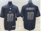 Los Angeles Chargers #10 Justin Herbert Black RFLCTV Limited Jersey