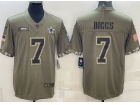 Dallas Cowboys #7 Trevon Diggs 2022 Green Salute To Service Jersey