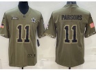 Dallas Cowboys #11 Micah Parsons 2022 Green Salute To Service Jersey