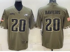 Philadelphia Eagles #20 Brian Dawkins 2022 Green Salute To Service Jersey