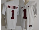 Alabama Crimson Tide #1  Kool-Aid McKinstry White Jersey