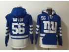 New York Giants #56 Lawrence Taylor Blue Hoodies