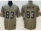 Las Vegas Raiders #83 Darren Waller 2022 Green Salute To Service Jersey