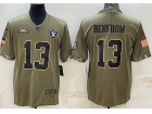 Las Vegas Raiders #13 Hunter Renfrow 2022 Green Salute To Service Jersey