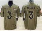 Denver Broncos #3 Russell Wilson 2022 Green Salute To Service Jersey