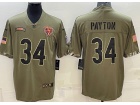 Chicago Bears #34 Walter Payton Green 2022 Salute To Service Jersey