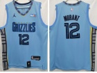 Jordan Memphis Grizzlies #12 Ja Morant Baby Blue 2022-23 Jersey