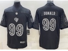 Los Angeles Rams #99 Aaron Donald Black RFLCTV Limited Jersey