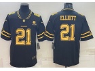 Dallas Cowboys #21 Ezekiel Elliott Black Golden 3rd Limited Jersey