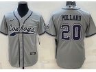 Dallas Cowboys #20 Tony Pollard Grey Baseball Jersey