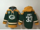 Green Bay Packers #33 Aaron Jones Green Hoodies