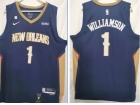 Nike New Orleans Pelicans #1 Zion Williamson Blue 2022-23 Jersey