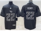 Tennessee Titans #22 Derrick Henry  Black RFLCTV Limited Jersey