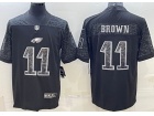 Philadelphia Eagles #11 Aj Brown Black RFLCTV Limited Jersey