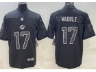 Miami Dolphins #17 Jaylen Waddle Black RFLCTV Limited Jersey