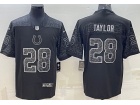 Indianapolis Colts #28 Jonathan Taylor Black RFLCTV Limited Jersey