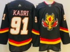 Adidas Calgary Flames #91 Nazem Kadri Black Retro Jersey