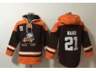 Cleveland Browns #21 Denzel Ward Brown Hoodies