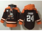 Cleveland Browns #24 Nick Chubb  Brown Hoodies