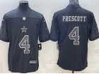 Dallas Cowboys #4 Dak Prescott Black RFLCTV Limited Jersey