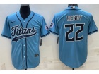 Tennessee Titans #22 Derrick Henry Baby Blue Baseball Jersey