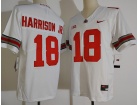 Ohio State Buckeyes #18 Marvin Harrison Jr White Limited College Football Jersey