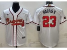 Nike Atlanta Braves #23 Michael Harris II White Gold Program Champion Cool Base Jersey